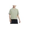 Nike Sportswear Essential Solid Logo Embroidered Round Neck Short Sleeve Drop Shoulder T-Shirt Women T-Shirt Oil-Green DD1238-387