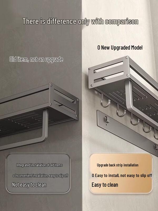 LIEI Badezimmer-Aufbewahrungsregal ohne Bohren