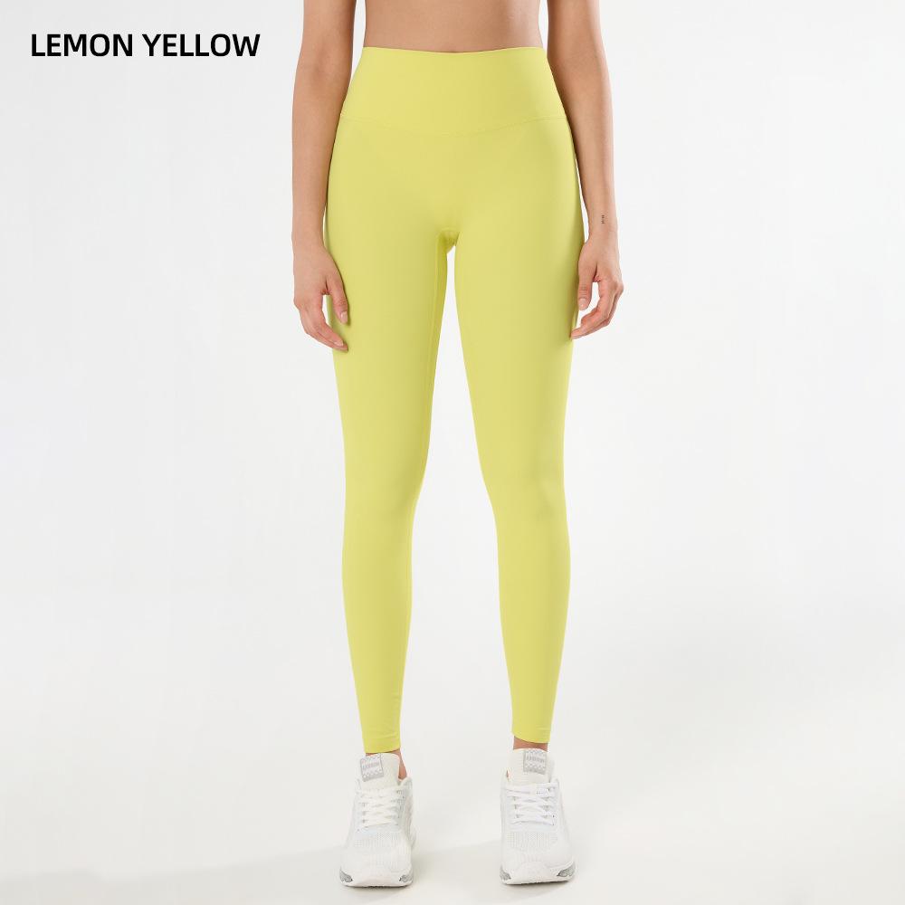 Naked Elastic Tight Yoga Pants Women's Peach Hip Lift and Thin Sports Nine-point Pants Running Fitness Pants YG-1011