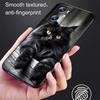 Anime cartoon cat illustration For OPPO Reno 5 6 7 A96 A40 A58 Realme GT A74 A78 Neo2 A74 A78 Find X5 X3 X7 X8 Black Phone Case