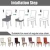 Dacron Dining Chair Cover Jacquard Seat Covers Chair Protective Case Kitchen Chair Cover  Household