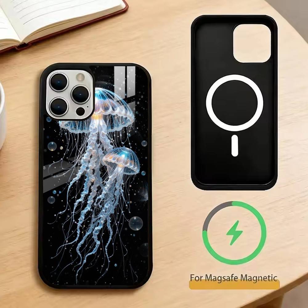 Jellyfish Oceanic   Phone Case For iPhone17,16,15,14,13,12,11 Plus,Pro Magnetic with Magsafe Wireless Charging