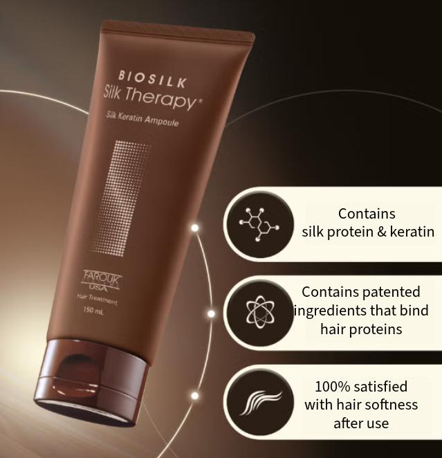 Silk Therapy Silk Keratin Line — No-Wash Treatment 60ml / Ampoule Essence 25ml / Ampoule Hair Pack 150ml (10 Options)