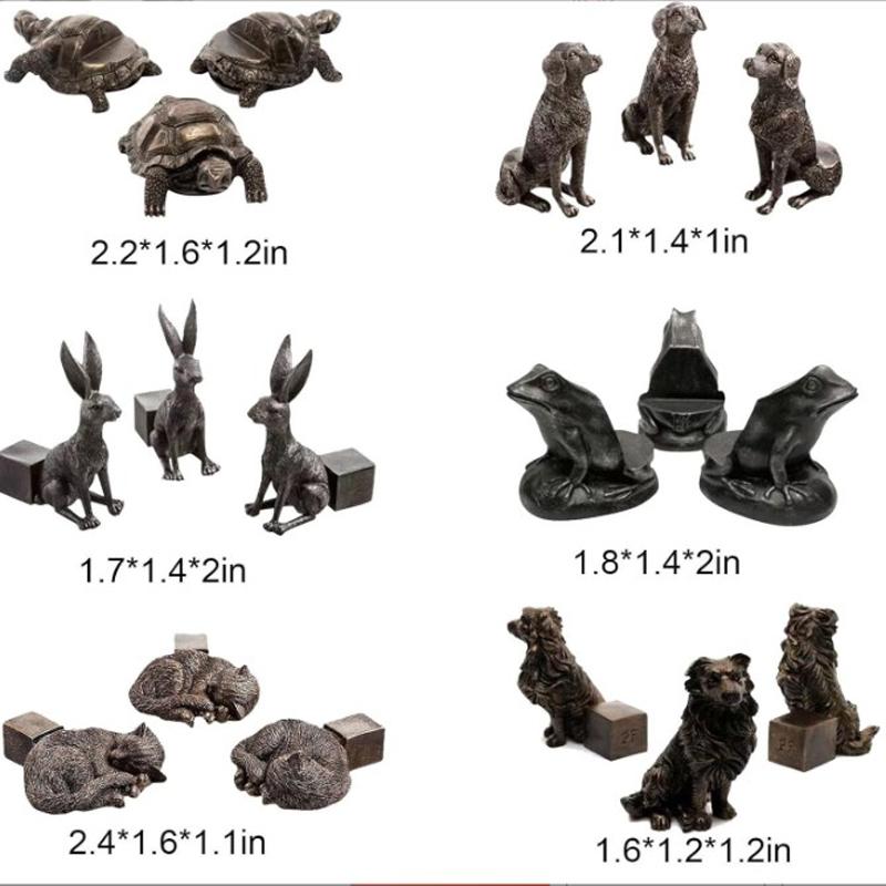 3Pcs Mini Plant Pot Feet Cat Dog Design Flower Pot Risers Holders Stand Holder