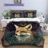 Majestic fox  Pattern Bedding Quilt Set Quilt Cover Pillowcase Home Decoration  Gift (1 * duvet cover + 2 * pillowcase, without core)