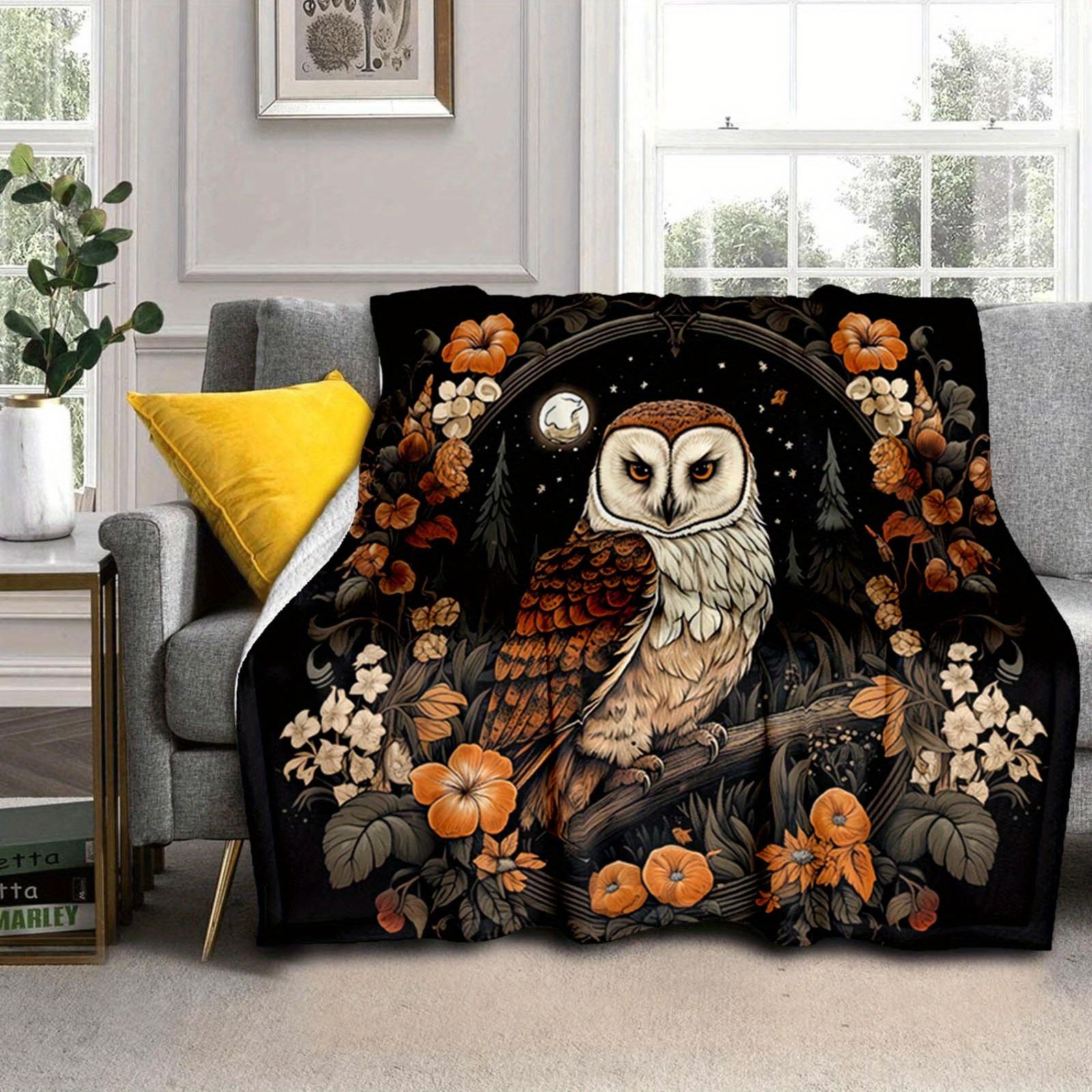 

1pc Owl Printed Blanket,Soft And Comfortable Blanket, Travel Sofa Bed, Office Home Decor, Birthday Gift Blanket, Boys, Girls 130cmx150cm