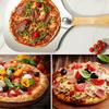 Pizza Shovel Aluminum Pizza Scraper 12inch Metal Pizza Spatula(12"x14") With a Swing Cutter and a Foldable Wooden Handle Suitable for Baking