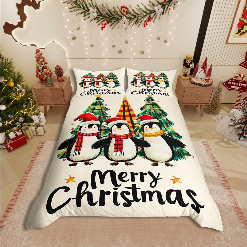 

Одеяло Homewish Фестиваль Веселого Рождества Xmas Для Девочек Постельное Белье Sethappy Новогодний Декор Comforter (quilt)-EU Single(135*200cm)3pcs