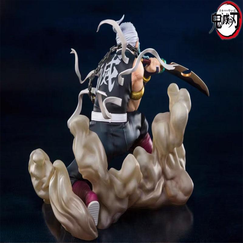 Demon Slayer Anime Figure 15cm Battle Uzui Tengen Scene PVC Statue Model Dolls Figurines Decor Toys Gift
