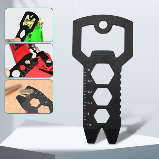 Çok Amaçlı Anahtar Paslanmaz Tek Parça Tasarım EDC Outdoor Kampçılık Aracı Tırnak Çekici Anahtar ile Dağcılık İçin