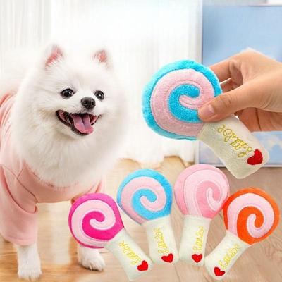 Lollipop Plush Sound-making Toys Are Available As A Choice for Pet Dogs and Cats