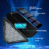2PCS IP65 Waterproof Solar Triangle Step Lights Outdoor LED Deck Stair Fence Lamp Decorative Garden Yard Patio Pathway Lighting