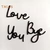 Wooden Wall Decor Sign Love You Bye Sign Home Decor Entryway Wall Letter Ornament Housewarming Wedding Gift for Couples Family
