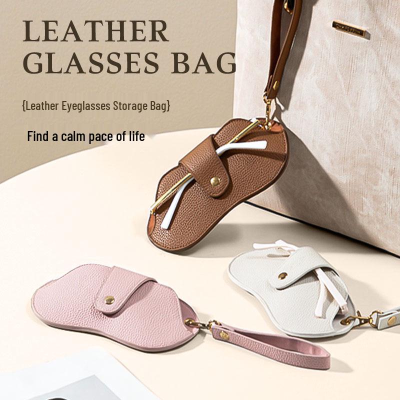 Women's Portable Sunglasses & Myopia Glasses Storage Bag - Wearable Neck Hanging Handheld Fashion Case