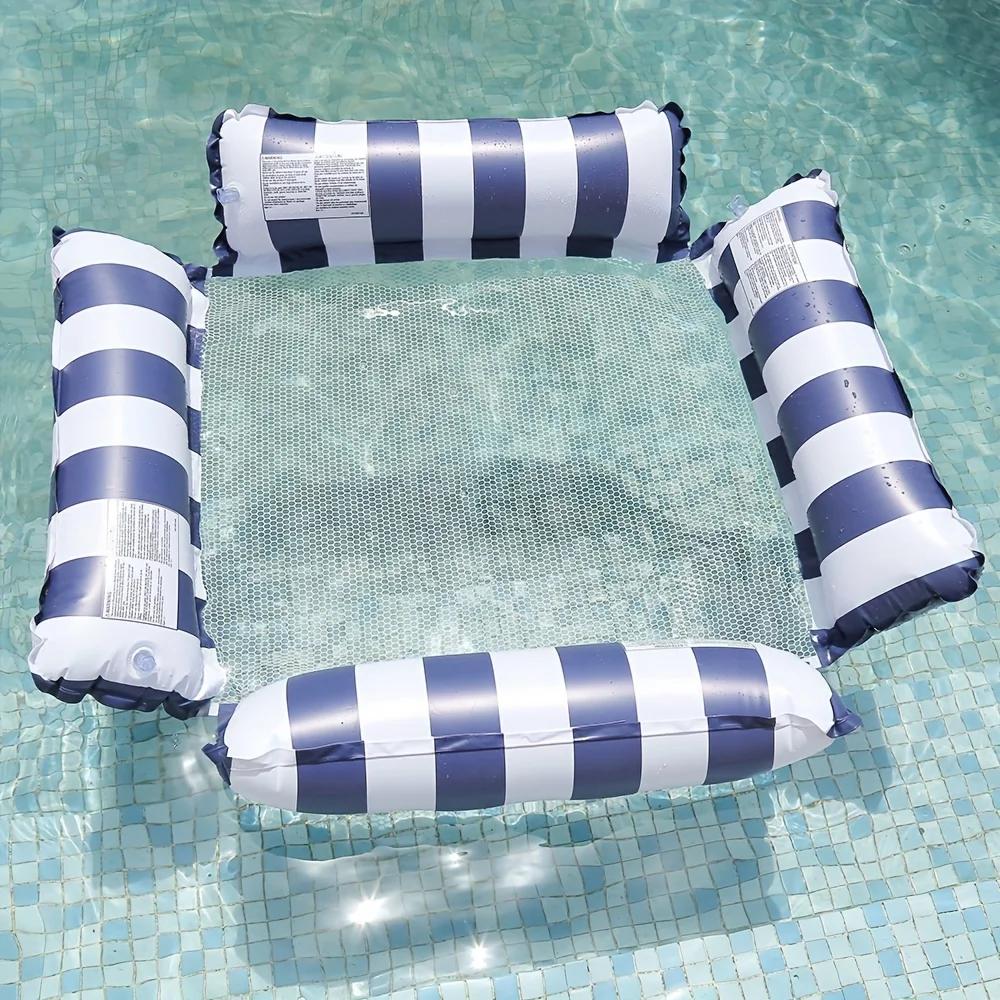 1pc Inflatable Pool Float Lounger, Adult Swim Party Supplies, Multi-Color, Water Lounge Chair for Summer Vacations and Leisure