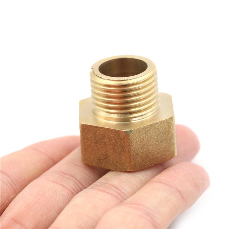 Pipe Fitting Brass Water Pipe Hex Bushing Reducer Adapter 1//2BSPT Male and 3//4BSPT Female Thread for Water Meter Water Softener