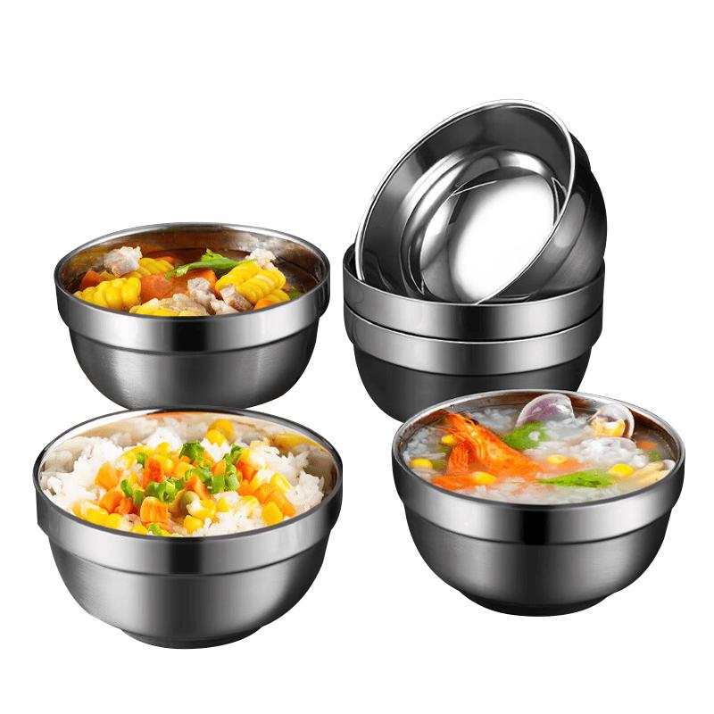 MAXCOOK 304 Stainless Steel Double-Layer Insulated Bowl Set