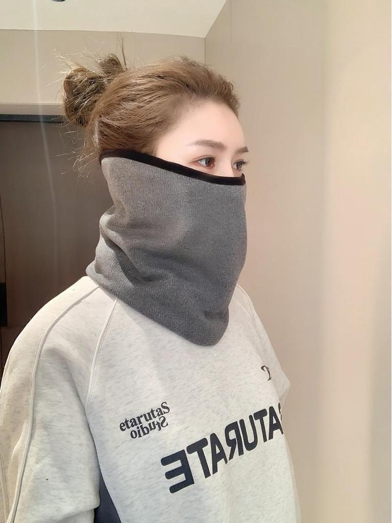 Wavy Fleece Striped Cycling Veil: Windproof, Cold-Proof Mask for Autumn & Winter