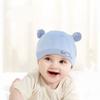 Print Boneless Muslin Hats Cartoon Bear Newborn Hats Windproof Baby Fetal Cap  Hospital