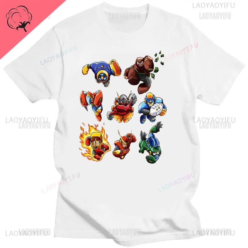 Official Megaman Player Select Men'S T-Shirt Mega Man Video Game Men Printed Tee Fashion Summer Cotton Casual Men'S Gift T Shirt