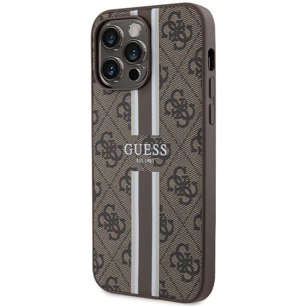 Guess Guhmp15Xp4Rpsw Iphone 15 Pro Max 6.7 Brązowy/Brown Hardcase 4G Printed Stripes Magsafe
