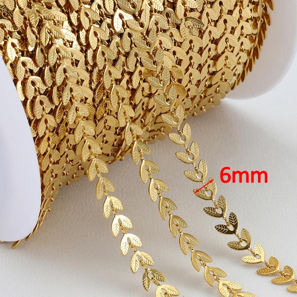 0.5meter 1meter Stainless Steel Flower Chain Roll DIY Jewelry Making Accessories Bulk Chain for Crafts for DIY Necklace Bracelet
