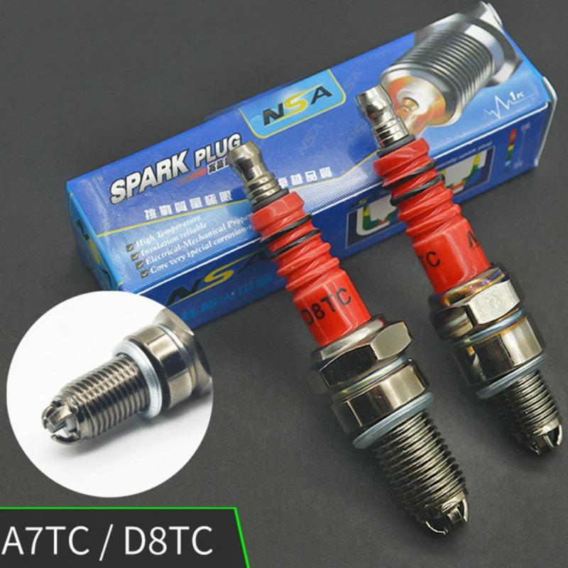 Racing 3 Electrode 10mm Spark Plug A7TC Fits For GY6 50CC 110CC 125CC 150CC ATV Scooter Dirt Bike Go Kart Motorcycle Accessories