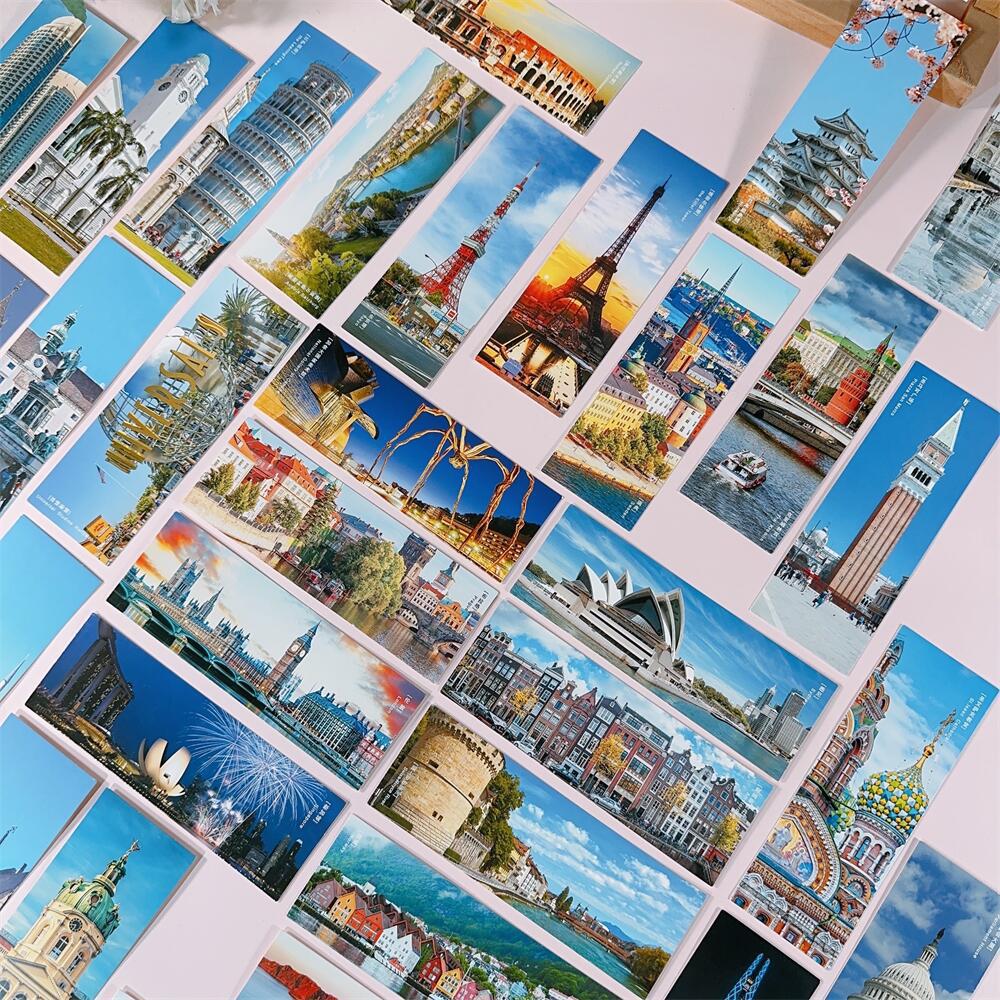 32 World Travel Bookmarks: London, Sydney, Eiffel Tower, Berlin, Pisa, Santorini