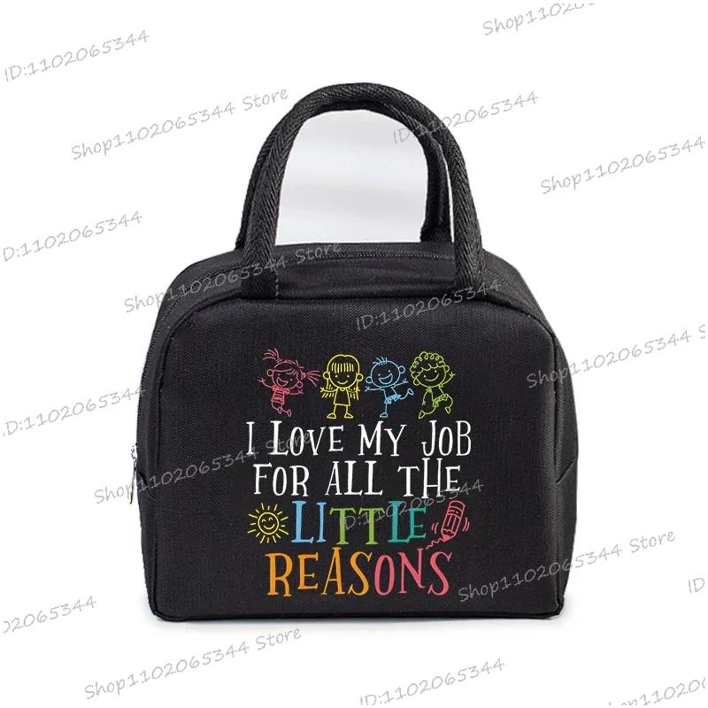 

Colour Apple Heartbeat Pattern Lunch Bag Teacher Gift Insulated Bento Box Women Men School Thermal Food Cooler Bag Lunch Bags