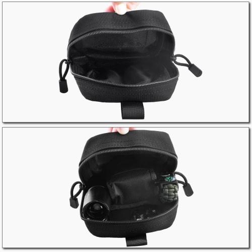 TRIWONDER Airsoft Tactical Pouch, MOLLE Compatible, Military Pouch for Small Item Storage, Fishing, and Outdoor Use (Black)