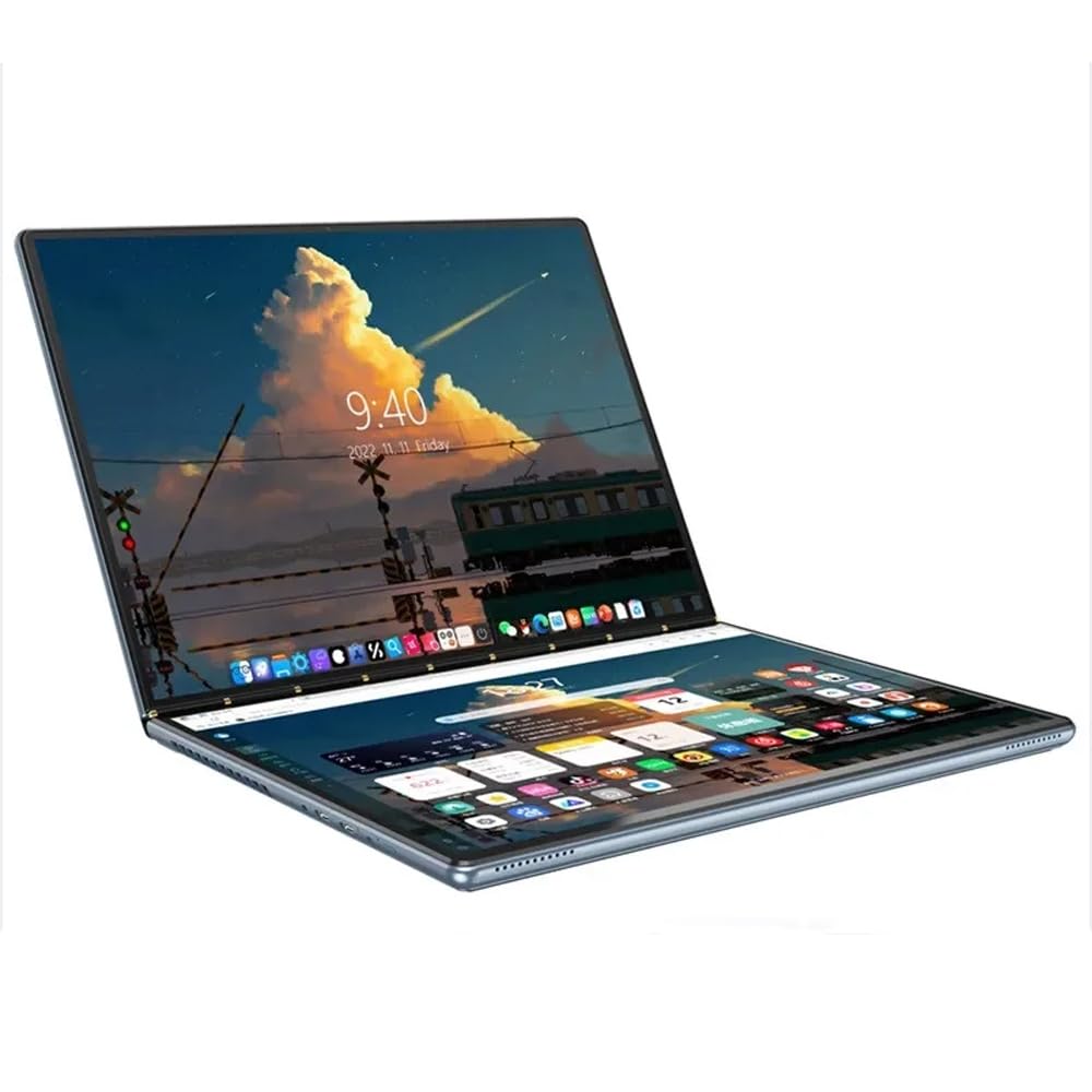 

GZBOX Ноутбук 2-в-1 з подвійним сенсорним екраном, Windows 11 Pro, Intel Alder Lake N100 до 16 ГБ DDR5, 256 ГБ SSD, металевий корпус, міні-ПК, малий ПК, комбо Type-C