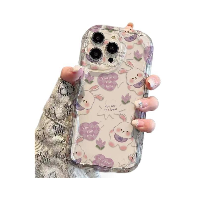 Purple Floral Tutu for iPhone15promax Mobile Phone Case 13 Cartoon 14plus Niche 12 Soft XS New