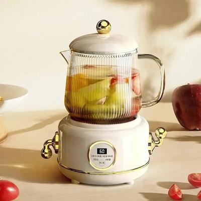 600 ml Glas-Wasserkocher 220 V Haushalts-Gesundheitstopf Automatischer elektrischer Mini-Wasserkocher Niedlicher tragbarer 400-W-Teetopf für den Außenbereich