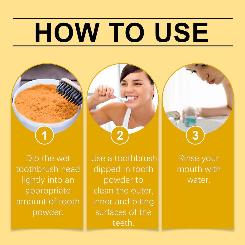 Teeth Whitening Powder Stain Remover Oral Cleaning Fresh Breath Tooth Powder