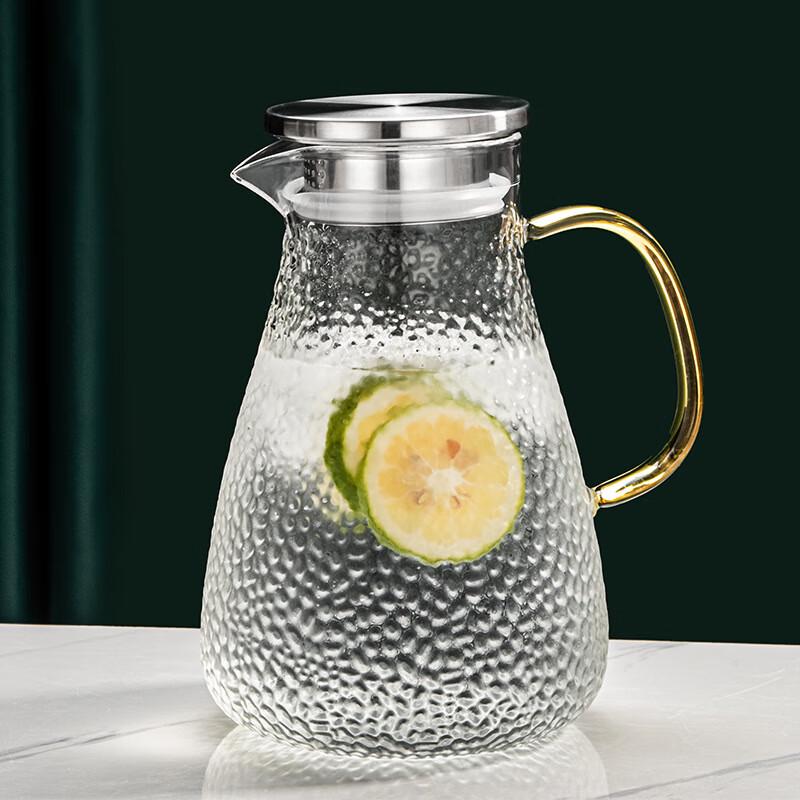 Shangqi Hammered High Borosilicate Glass Cold Water Pitcher Set