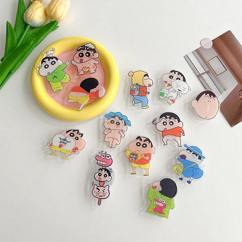 Cartoon Xiaoxin Cute Airbag Mobile Phone Holder Back Sticker Retractable Acrylic Desktop Watching Drama Support Frame Niche