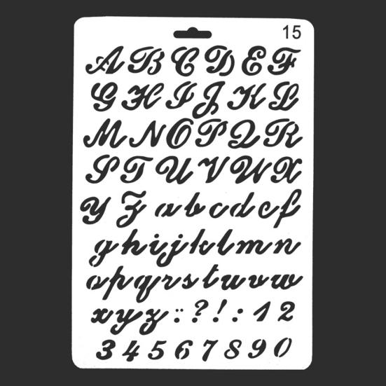 Alfabet angielski Numer DIY Scrapbook Szablon do rysowania Linijka pomiarowa Szablon