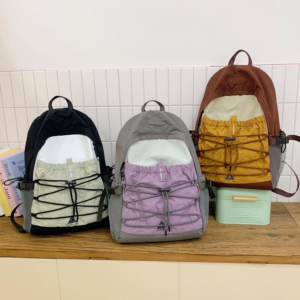 Contrasting Color Design Mountaineering Bag Lightweight Large Capacity Unisex Outdoor Travel Leisure Outdoor Backpack Women