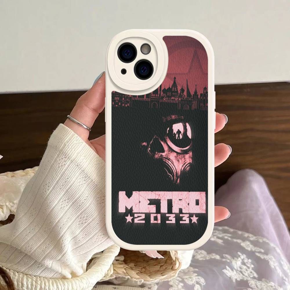 

Постапокалиптическая игра Metro 2033 Чехол для телефона для IPhone 16 15 14 13 Pro Max 11 12 Plus Кожаный силиконовый чехол iPhone 16 plus