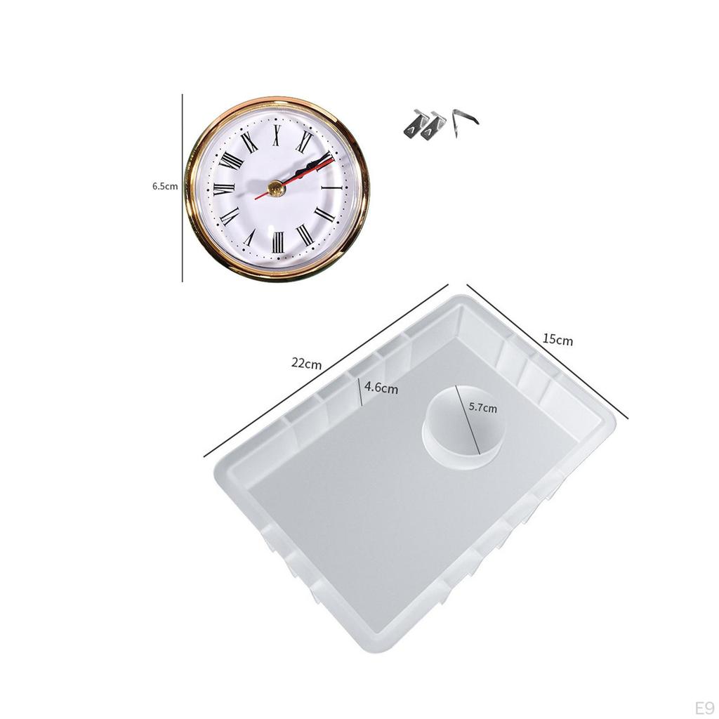 Clock Model Silicone Table Handmade Resin Models with for Home Decors Epoxy
