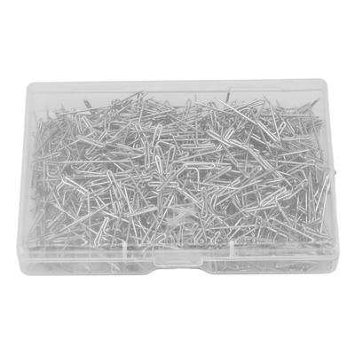 500 Stück Edelstahl T-Nadeln 27mm/1.06in Perücken T-Nadeln T-förmige Nadeln mit Plastikbox zum Nähen