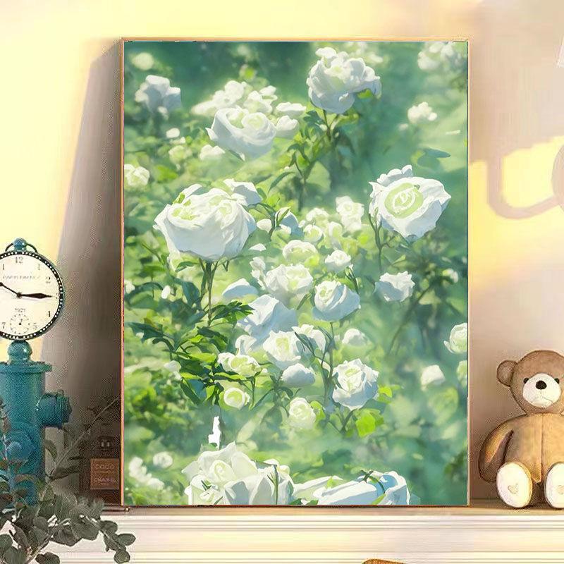 Diy Digital Oil Painting Flower Landscape Filling Coloring Oil Painting Stall Toy Painting