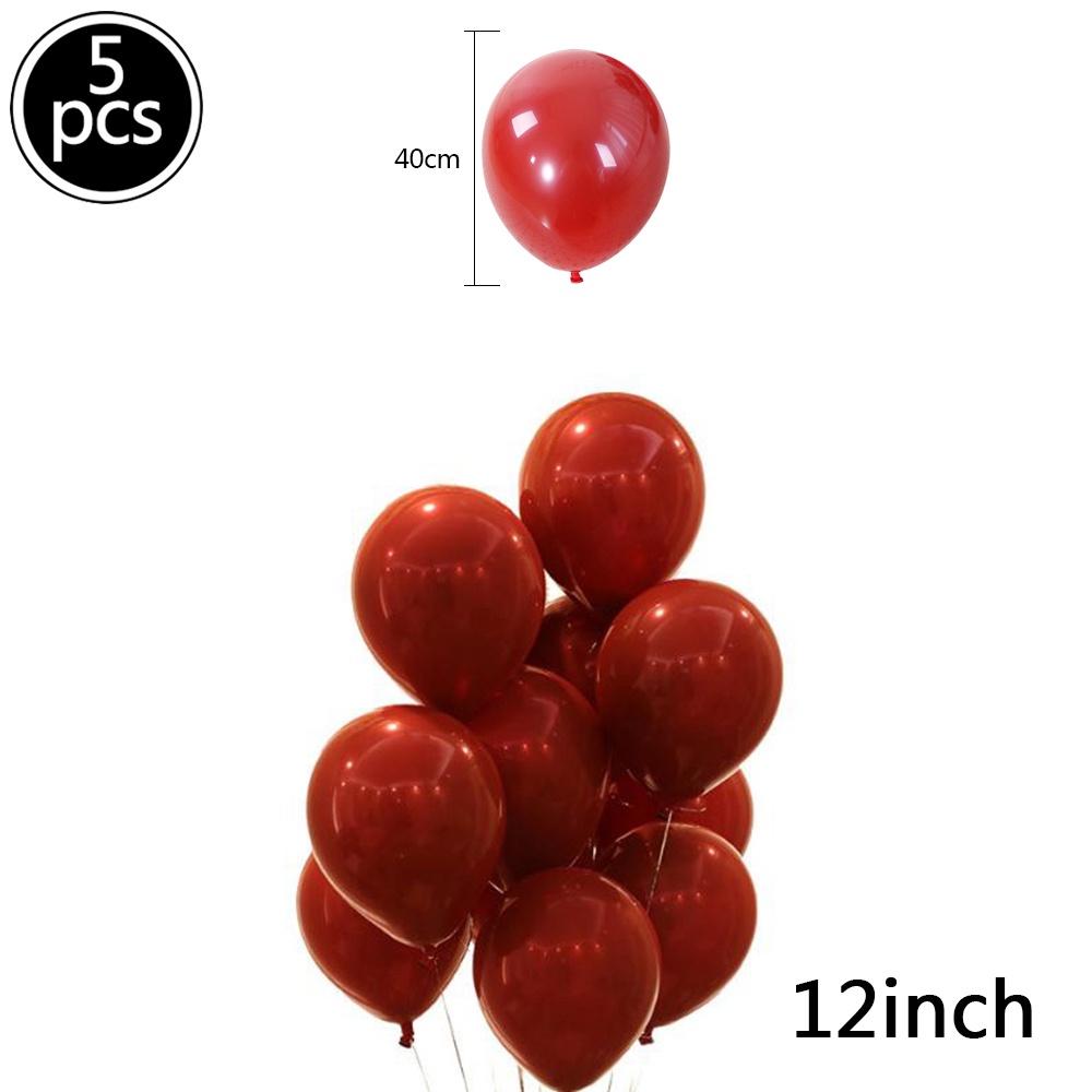 5pc/set 12in Solid Color Latex Balloon Birthday Wedding Anniversary Party Venue Decoration Room Decoration Party Supplies