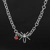 Internet celebrity Korean version design sense personality spider collarbone chain girl ins personality fashion cold wind ruby necklace