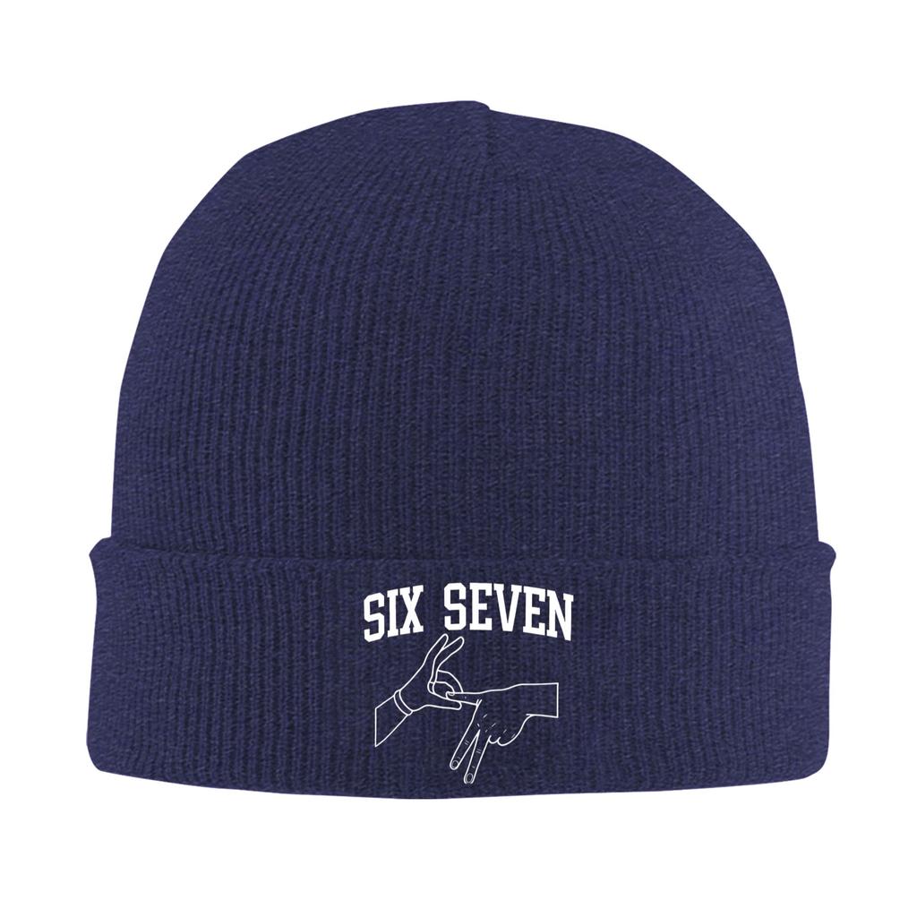 Unisex Adult 67 Six Seven Hand Sign Street 67 6 7 Beanie Hats Vintage Knit Hat Autumn Hippie Caps Custom Elastic Bonnet Hats