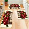 Spring Floral Series Kitchen Floor Mats - Dirt-Resistant, Wear-Resistant, Easy-to-Clean, Three-Piece Set