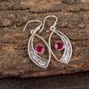 Pink Rubellite Gemstone 925 Sterling Silver Jewelry Handmade Boho Earrings1.60" EE-61-7