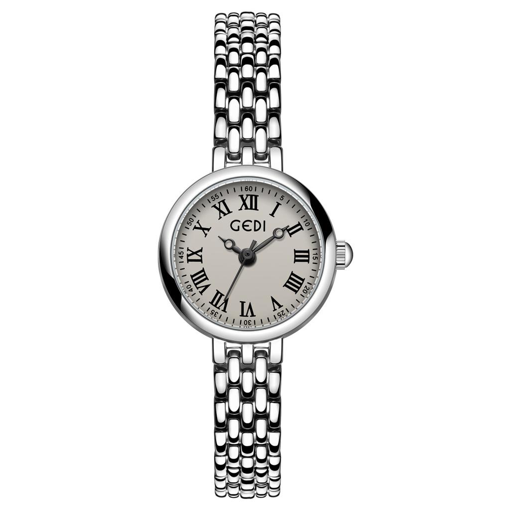 Small And Exquisite Retro Roman Temperament Steel Belt Women'S Watch Niche High-Value Waterproof Quartz Watch