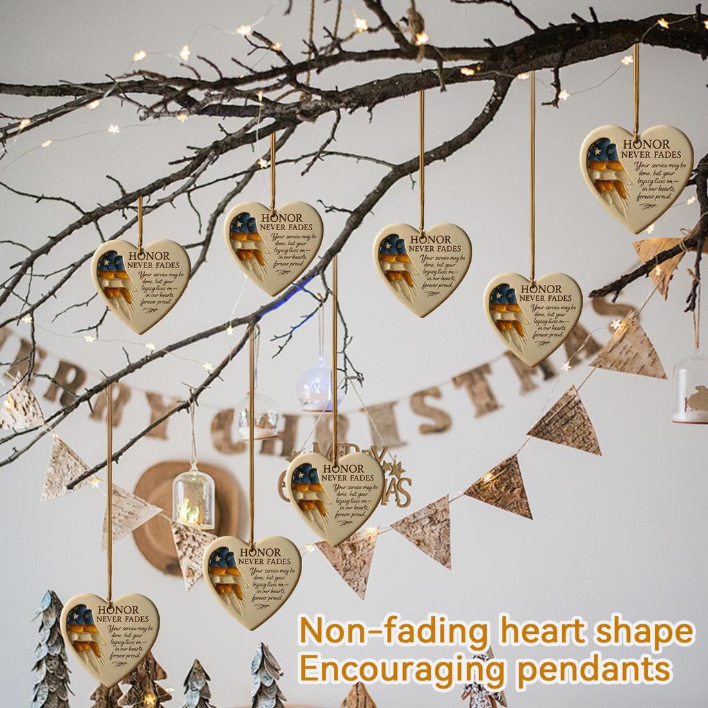 1PC 2D Heart-Shaped Encouragement Keychain