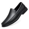 Men's Plus Size Cowhide Loafers - Slip-On Leather Business Casual Shoes